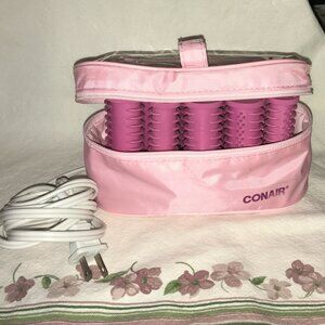 🎀 Conair Electric Hot Rollers – Pink Travel Case